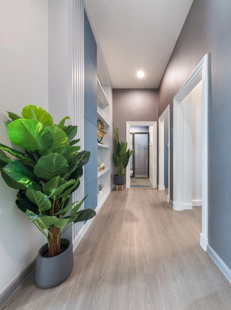 ทางเดินโซนห้องนอน บ้าน Modern Nordic พรีเว่